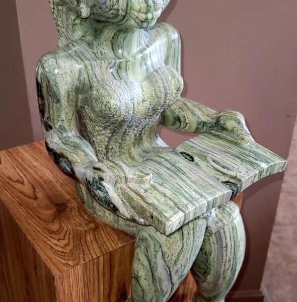 Inspired by the Word, I is a hand-craved Shona sculpture