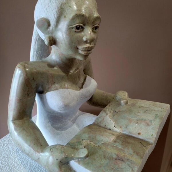 Seeking Wisdom is a hand-craved Shona sculpture